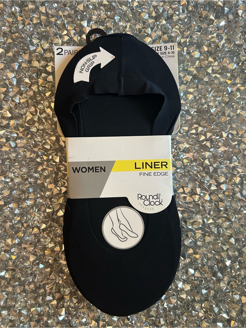 Size 9-11 Women’s Black Liner Socks - Fine Edge